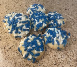 Blue and White Sprinkle Cookies