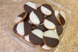 Mini black and white cookies