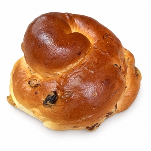 Round Kiddush Challah With Raisin