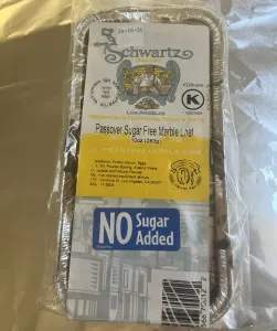 Sugar free marble sponge